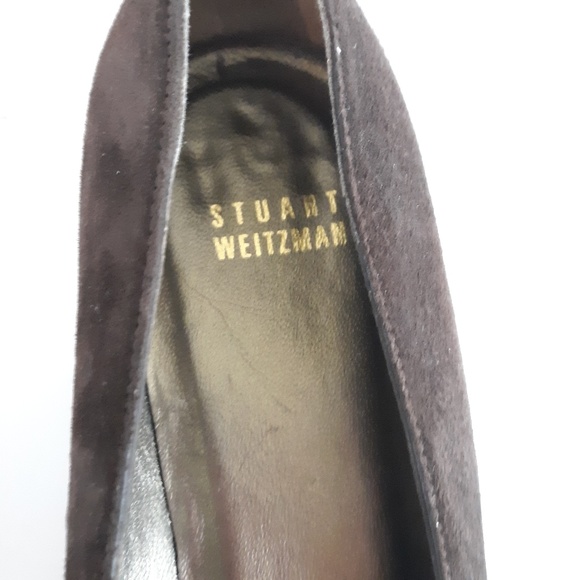 Stuart Weitzman “Scotch”Suede Square Toe Pumps 7 - Picture 8 of 8